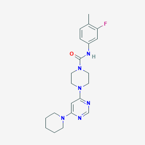 N-(3-fluoro-4-methylphenyl)-4-[6-(1-piperidinyl)-4-pyrimidinyl]-1-piperazinecarboxamide