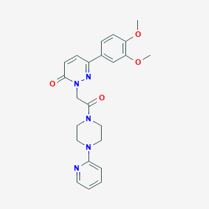 molecular formula C23H25N5O4 B4514352 6-(3,4-DIMETHOXYPHENYL)-2-{2-OXO-2-[4-(PYRIDIN-2-YL)PIPERAZIN-1-YL]ETHYL}-2,3-DIHYDROPYRIDAZIN-3-ONE 