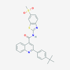 2-(4-tert-butylphenyl)-N-[6-(methylsulfonyl)-1,3-benzothiazol-2-yl]-4-quinolinecarboxamide