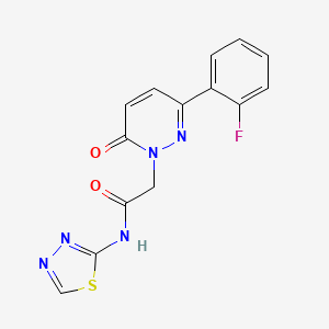 2-[3-(2-fluorophenyl)-6-oxopyridazin-1(6H)-yl]-N-[(2E)-1,3,4-thiadiazol-2(3H)-ylidene]acetamide