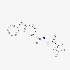 2,2-dibromo-1-methyl-N'-[(9-methyl-9H-carbazol-3-yl)methylene]cyclopropanecarbohydrazide