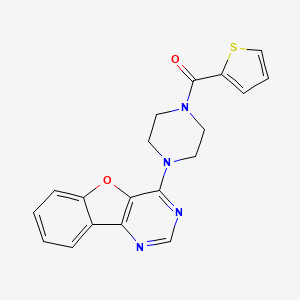 molecular formula C19H16N4O2S B4514375 4-[4-(2-thienylcarbonyl)-1-piperazinyl][1]benzofuro[3,2-d]pyrimidine 