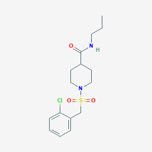 1-[(2-CHLOROPHENYL)METHANESULFONYL]-N-PROPYLPIPERIDINE-4-CARBOXAMIDE