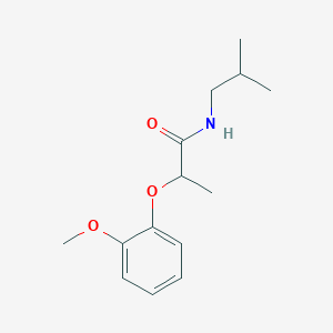 molecular formula C14H21NO3 B4514397 N-isobutyl-2-(2-methoxyphenoxy)propanamide 