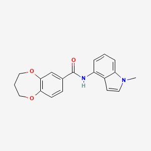 N-(1-methyl-1H-indol-4-yl)-3,4-dihydro-2H-1,5-benzodioxepine-7-carboxamide