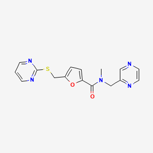 N-methyl-N-(pyrazin-2-ylmethyl)-5-[(pyrimidin-2-ylthio)methyl]-2-furamide