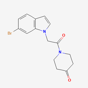 molecular formula C15H15BrN2O2 B4514431 1-[(6-bromo-1H-indol-1-yl)acetyl]piperidin-4-one 