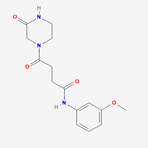 molecular formula C15H19N3O4 B4514432 N-(3-methoxyphenyl)-4-oxo-4-(3-oxopiperazin-1-yl)butanamide 