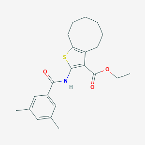 Ethyl 2-[(3,5-dimethylbenzoyl)amino]-4,5,6,7,8,9-hexahydrocycloocta[b]thiophene-3-carboxylate