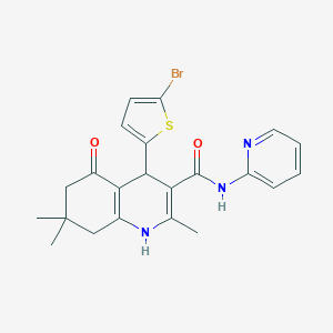 4-(5-bromo-2-thienyl)-2,7,7-trimethyl-5-oxo-N-(2-pyridinyl)-1,4,5,6,7,8-hexahydro-3-quinolinecarboxamide