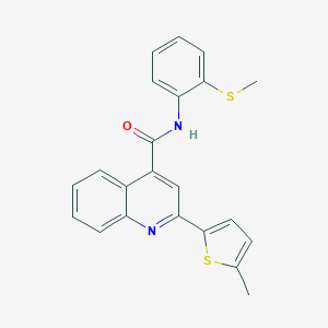 N-[2-(methylsulfanyl)phenyl]-2-(5-methyl-2-thienyl)-4-quinolinecarboxamide