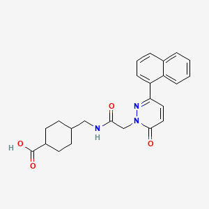 molecular formula C24H25N3O4 B4514482 TRANS-4-[({[3-(1-NAPHTHYL)-6-OXOPYRIDAZIN-1(6H)-YL]ACETYL}AMINO)METHYL]CYCLOHEXANECARBOXYLIC ACID 