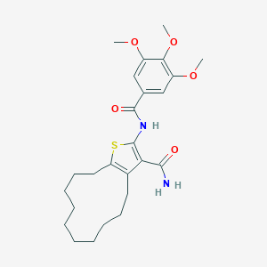 2-[(3,4,5-Trimethoxybenzoyl)amino]-4,5,6,7,8,9,10,11,12,13-decahydrocyclododeca[b]thiophene-3-carboxamide