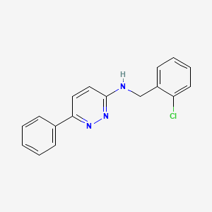 molecular formula C17H14ClN3 B4514507 N-(2-chlorobenzyl)-6-phenylpyridazin-3-amine 