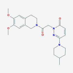 2-(2-(6,7-dimethoxy-3,4-dihydroisoquinolin-2(1H)-yl)-2-oxoethyl)-6-(4-methylpiperidin-1-yl)pyridazin-3(2H)-one