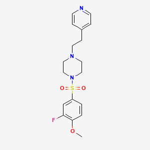 molecular formula C18H22FN3O3S B4514522 1-[(3-fluoro-4-methoxyphenyl)sulfonyl]-4-[2-(4-pyridinyl)ethyl]piperazine 