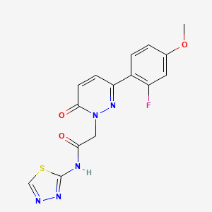 2-[3-(2-fluoro-4-methoxyphenyl)-6-oxopyridazin-1(6H)-yl]-N-[(2E)-1,3,4-thiadiazol-2(3H)-ylidene]acetamide