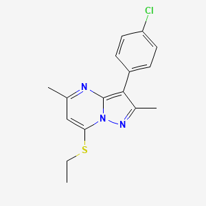 3-(4-Chlorophenyl)-7-(ethylsulfanyl)-2,5-dimethylpyrazolo[1,5-a]pyrimidine