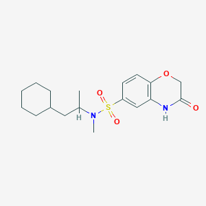 N-(2-cyclohexyl-1-methylethyl)-N-methyl-3-oxo-3,4-dihydro-2H-1,4-benzoxazine-6-sulfonamide