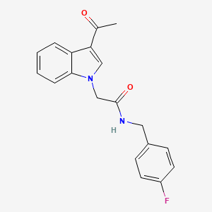 molecular formula C19H17FN2O2 B4514560 2-(3-acetyl-1H-indol-1-yl)-N-(4-fluorobenzyl)acetamide 