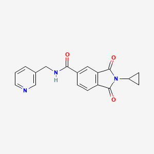 2-cyclopropyl-1,3-dioxo-N-(pyridin-3-ylmethyl)-2,3-dihydro-1H-isoindole-5-carboxamide