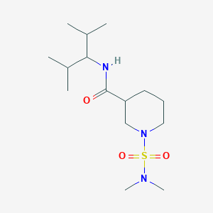 molecular formula C15H31N3O3S B4514579 1-[(dimethylamino)sulfonyl]-N-(1-isopropyl-2-methylpropyl)-3-piperidinecarboxamide 