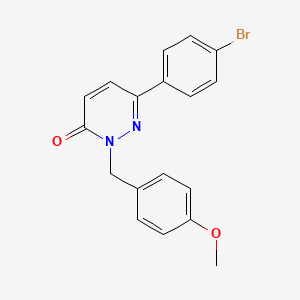 molecular formula C18H15BrN2O2 B4514596 6-(4-bromophenyl)-2-(4-methoxybenzyl)pyridazin-3(2H)-one 