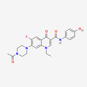 7-(4-acetylpiperazin-1-yl)-1-ethyl-6-fluoro-N-(4-hydroxyphenyl)-4-oxo-1,4-dihydroquinoline-3-carboxamide