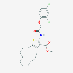 Methyl 2-{[(2,4-dichlorophenoxy)acetyl]amino}-4,5,6,7,8,9,10,11,12,13-decahydrocyclododeca[b]thiophene-3-carboxylate