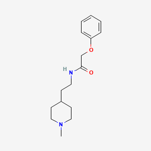 molecular formula C16H24N2O2 B4514605 N-[2-(1-甲基-4-哌啶基)乙基]-2-苯氧基乙酰胺 