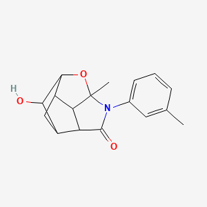 molecular formula C17H19NO3 B4514615 7-hydroxy-6a-methyl-6-(3-methylphenyl)octahydro-5H-2,4-methano-1-oxa-6-azacyclopenta[cd]pentalen-5-one 