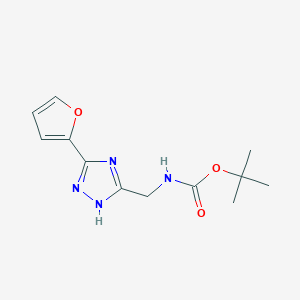 tert-butyl N-{[3-(furan-2-yl)-1H-1,2,4-triazol-5-yl]methyl}carbamate