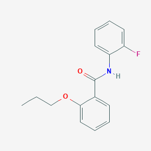 molecular formula C16H16FNO2 B4514655 N-(2-fluorophenyl)-2-propoxybenzamide 