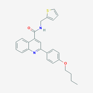 2-(4-butoxyphenyl)-N-(thiophen-2-ylmethyl)quinoline-4-carboxamide