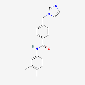 molecular formula C19H19N3O B4514679 N-(3,4-dimethylphenyl)-4-(imidazol-1-ylmethyl)benzamide 