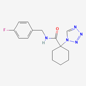 N-(4-fluorobenzyl)-1-(1H-tetrazol-1-yl)cyclohexanecarboxamide