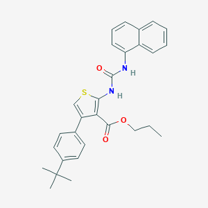 molecular formula C29H30N2O3S B451470 Propyl 4-(4-tert-butylphenyl)-2-[(naphthalen-1-ylcarbamoyl)amino]thiophene-3-carboxylate 