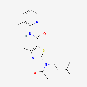 2-[acetyl(isopentyl)amino]-4-methyl-N-(3-methyl-2-pyridyl)-1,3-thiazole-5-carboxamide