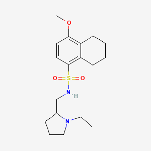 molecular formula C18H28N2O3S B4514728 N-[(1-ethyl-2-pyrrolidinyl)methyl]-4-methoxy-5,6,7,8-tetrahydro-1-naphthalenesulfonamide 