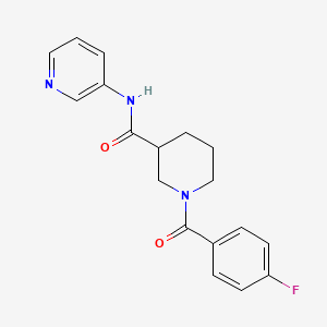 molecular formula C18H18FN3O2 B4514744 1-(4-FLUOROBENZOYL)-N-(PYRIDIN-3-YL)PIPERIDINE-3-CARBOXAMIDE 