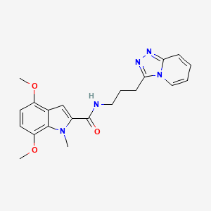 molecular formula C21H23N5O3 B4514748 4,7-dimethoxy-1-methyl-N-[3-([1,2,4]triazolo[4,3-a]pyridin-3-yl)propyl]-1H-indole-2-carboxamide 