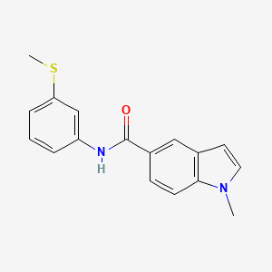 molecular formula C17H16N2OS B4514756 1-methyl-N-[3-(methylsulfanyl)phenyl]-1H-indole-5-carboxamide 