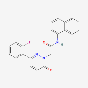 molecular formula C22H16FN3O2 B4514758 2-[3-(2-fluorophenyl)-6-oxopyridazin-1(6H)-yl]-N-(naphthalen-1-yl)acetamide 