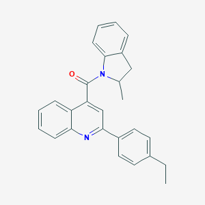 molecular formula C27H24N2O B451476 2-(4-ethylphenyl)-4-[(2-methyl-2,3-dihydro-1H-indol-1-yl)carbonyl]quinoline 
