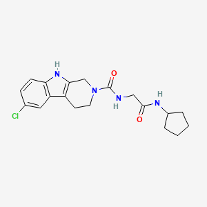 6-chloro-N-[2-(cyclopentylamino)-2-oxoethyl]-1,3,4,9-tetrahydro-2H-beta-carboline-2-carboxamide