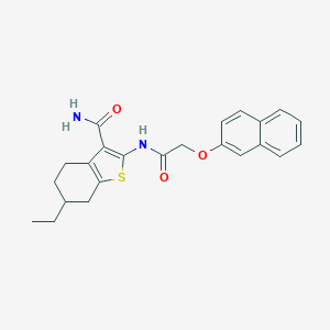 6-Ethyl-2-{[(2-naphthyloxy)acetyl]amino}-4,5,6,7-tetrahydro-1-benzothiophene-3-carboxamide