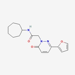 N-cycloheptyl-2-(3-(furan-2-yl)-6-oxopyridazin-1(6H)-yl)acetamide