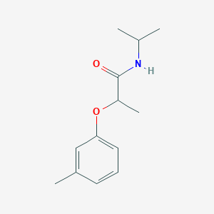 molecular formula C13H19NO2 B4514826 2-(3-methylphenoxy)-N-(propan-2-yl)propanamide 