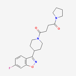 6-fluoro-3-{1-[4-oxo-4-(1-pyrrolidinyl)butanoyl]-4-piperidinyl}-1,2-benzisoxazole