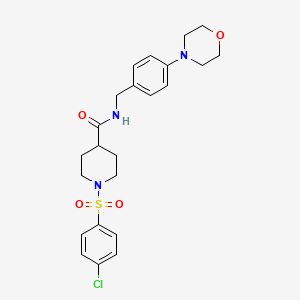 1-[(4-chlorophenyl)sulfonyl]-N-[4-(4-morpholinyl)benzyl]-4-piperidinecarboxamide